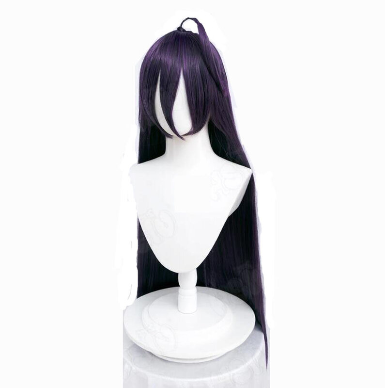 Парик для косплея Overlord Albedo, Женский синтетический парик из черного и фиолетового волокна, длинные волосы