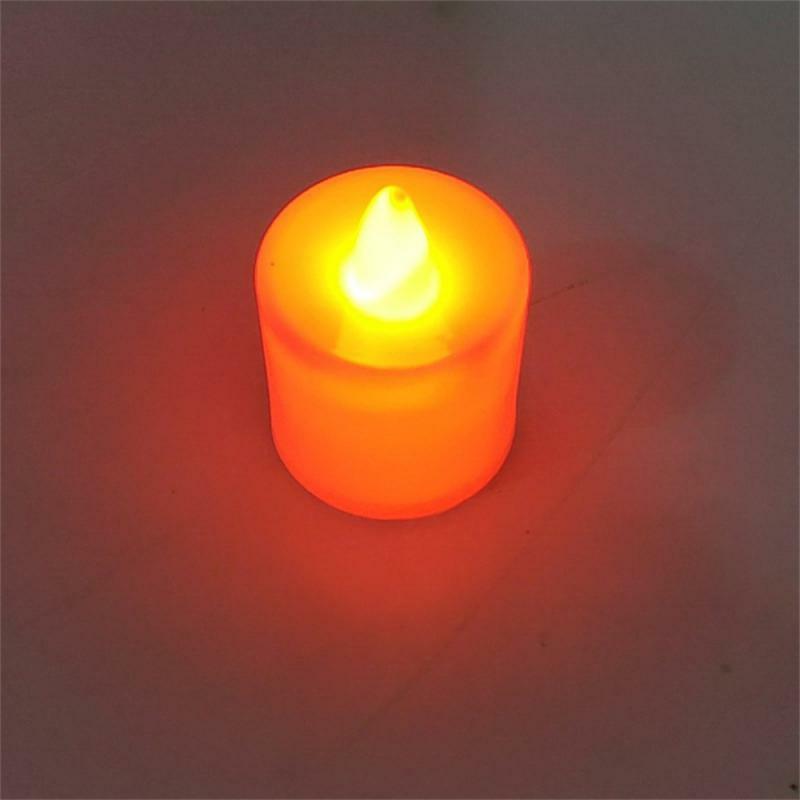 Vela Flameless eletrônica para decoração de Natal, vela LED Periferia Ktv reutilizável para Valentine, mais cor clara, sem chama