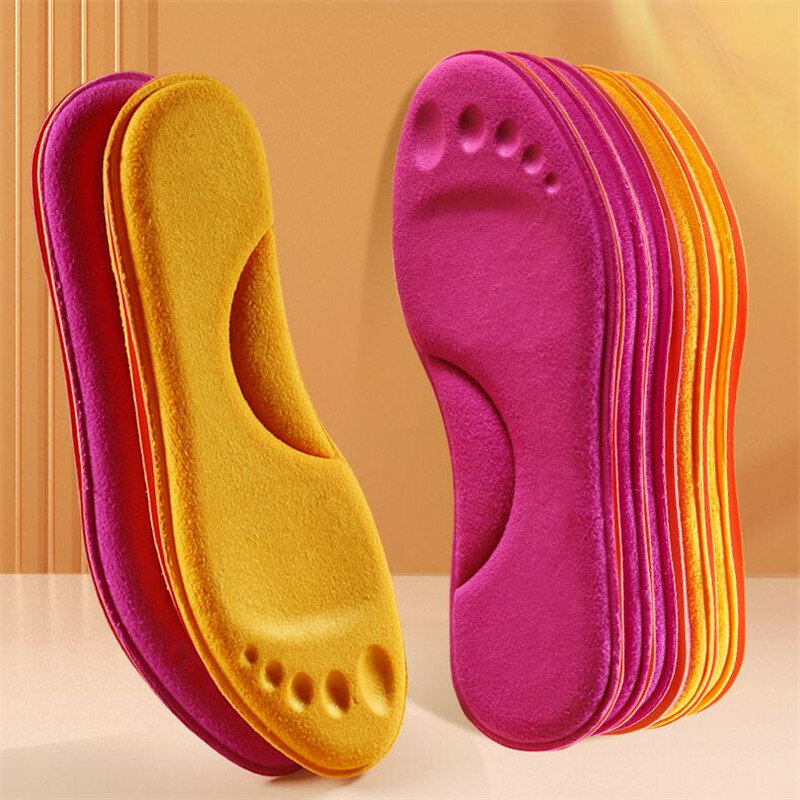 Dalaman sepatu termal, pemanas sendiri untuk kaki hangat busa memori dukungan lengkungan sol untuk wanita musim dingin sepatu olahraga bantalan sepatu pemanasan sendiri