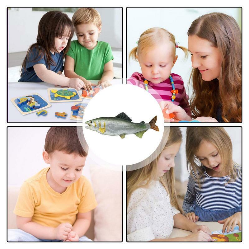 التماثيل البحرية نموذج الحيوان للأطفال ، التونة محاكاة ، Snapper الأحمر ، سمك السلمون ، محاكاة ، شخصية عمل واقعية ، لعبة تعليمية