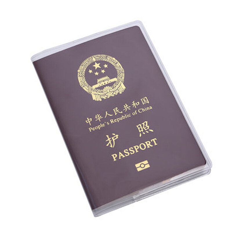 Tampa transparente do passaporte, sacos impermeáveis do documento, luva protetora