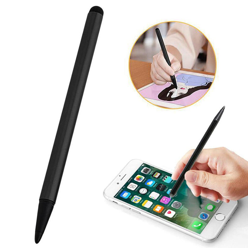 Caneta portátil 2 em 1 para telefone e tablet, caneta universal para touchscreen, para iphone, ipad, samsung, laptop