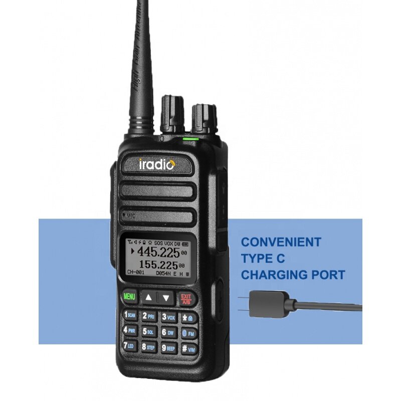 Radio Ham portátil de banda completa, 136-520Mhz, con funciones AM/FCC/NOAA