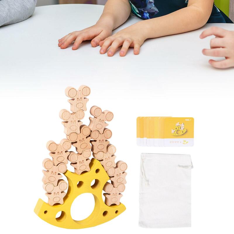 Montessori Balance Game Balancing Blocks Interactive Activity Puzzles Stacking Wodoen Toys for Boys Children Holiday Gifts