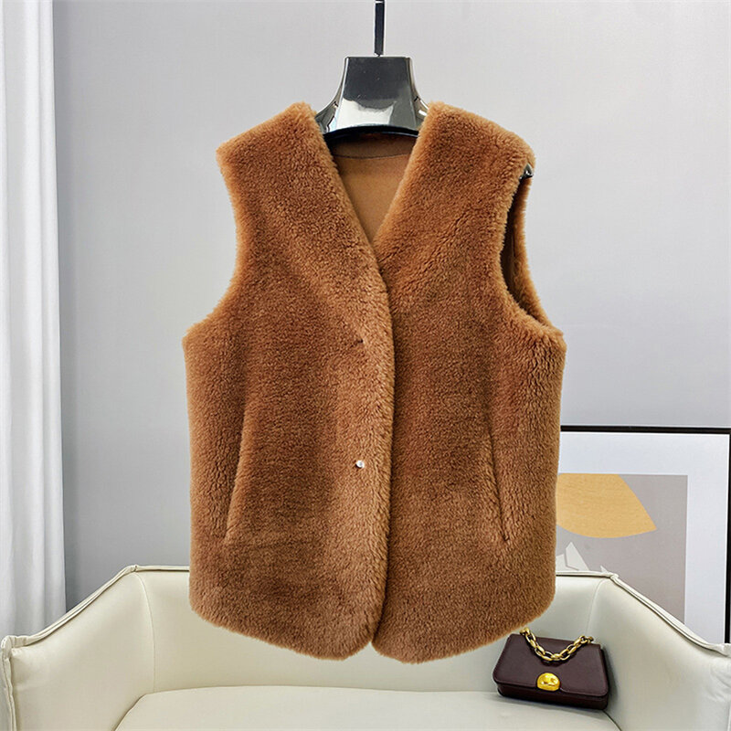 Aorice Women Real Wool Fur Coat parka New Winter Warm Female Sheep Shearing Jackets Overcoats CT182