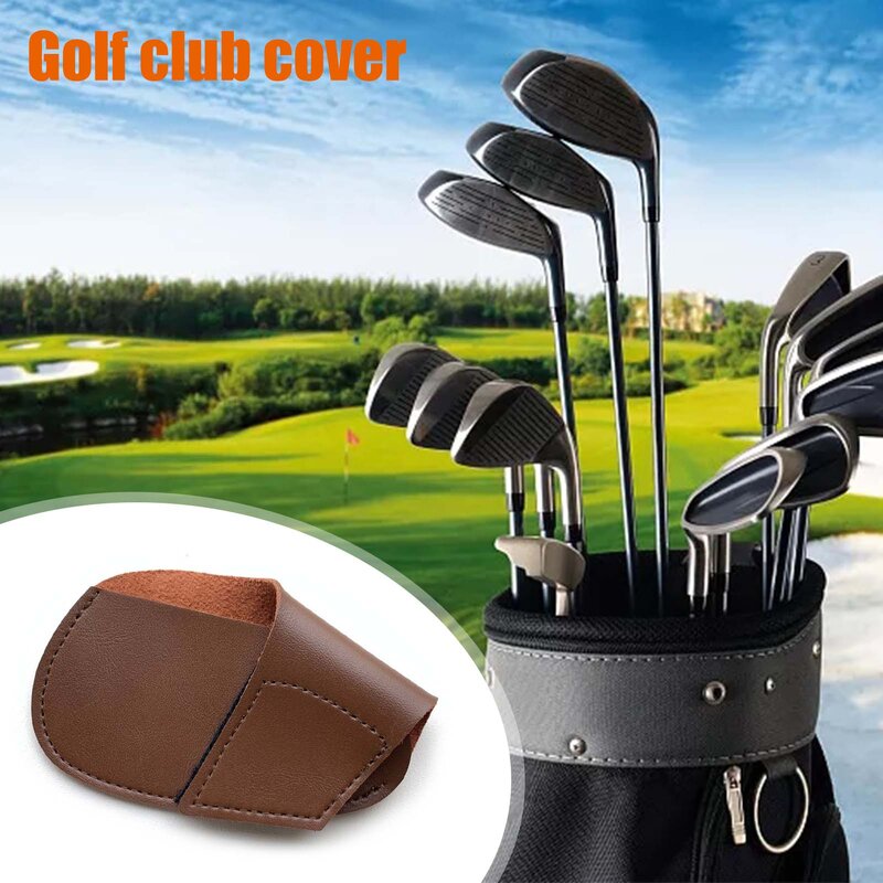 Golf Iron Head Cover Leather Golf Club Cover Ijzer Beschermende Headcover Withiron Covers Voor Extra Club Bescherming