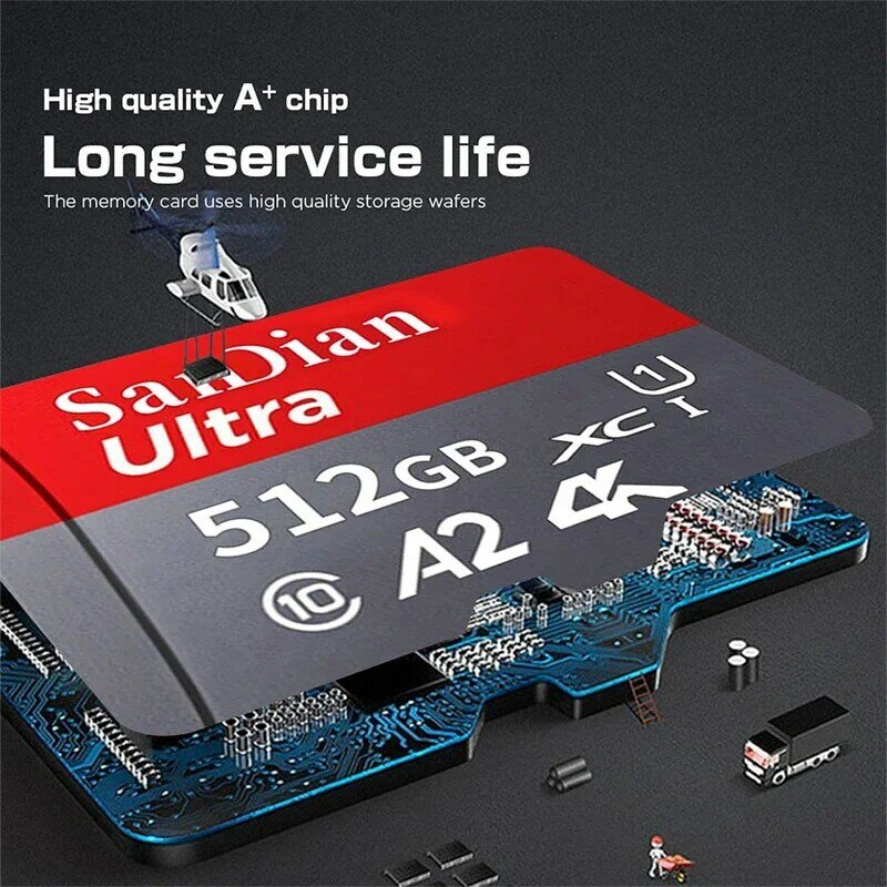 Ultra microsd 128 ГБ 32 ГБ 64 Гб 256 ГБ 512 ГБ A2 4K Micro SD карта SD TF флэш-карта памяти класс 10 для телефона