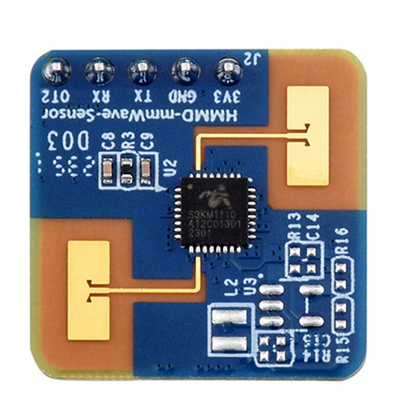 1 Piece 24G Millimeter Wave Radar Sensor Blue PCB High Sensitivity S3KM1110 Intelligent Human Body Micro-Motion Module ISM Band