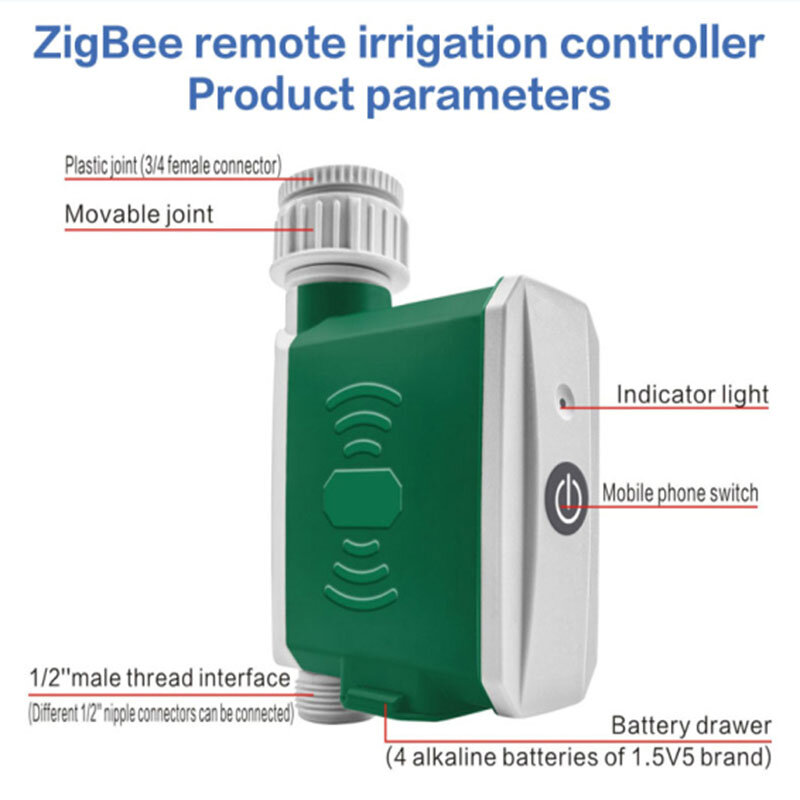 Tuya Smart Zigbee automatyczne nawadnianie ustawia deszcz/śnieg opóźnienia zegar podlewania dom i ogród rośliny automatycznego nawadniania kropelkowego