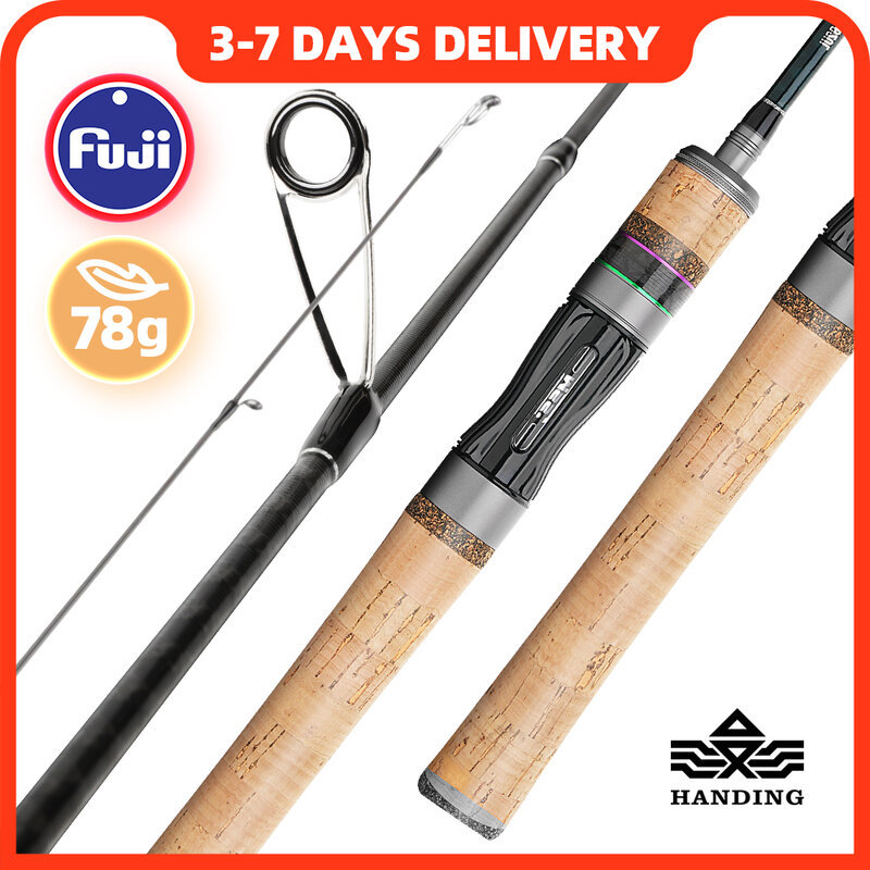 HANDING Magic L Micro BFS Fishing Rod 78g Carbono Fishing Rod Isca Peso 1-8g FUJI®O + A Guia Anéis UL/L Fundição Rod