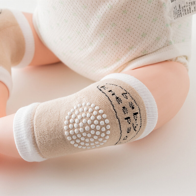 1〜3歳の赤ちゃん用の滑り止め膝蓋骨,子供用の綿の膝パッド,通気性のある厚いテリーメッシュの膝パッド