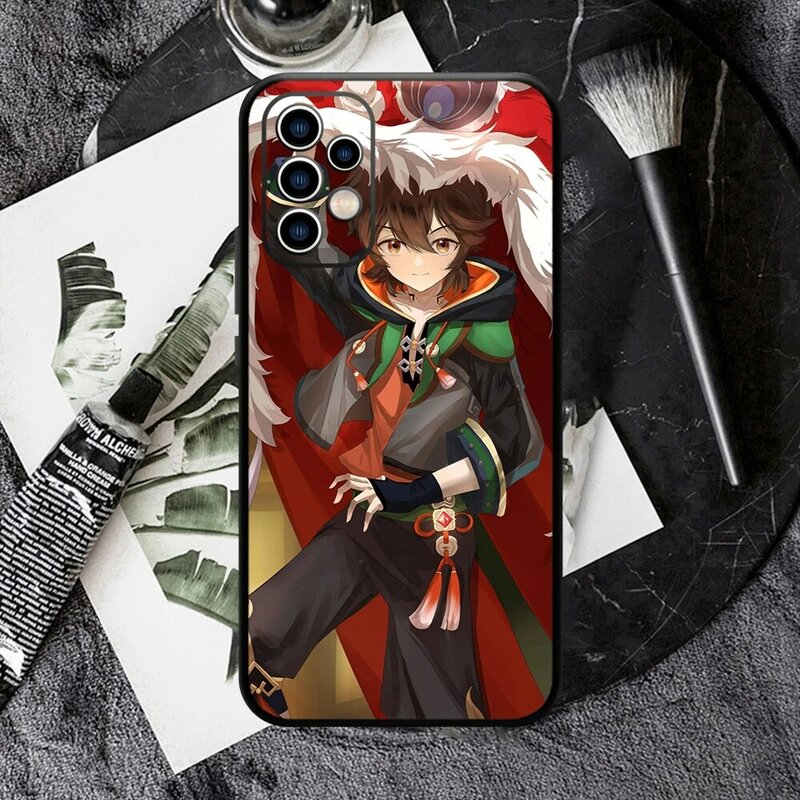 Genshin Impact V4.4 Gaming Pyro character 4 Stars Phone Case for SAMSUNG Galaxy A54 53 52 51 F52 A71 Note20 Ultra S23 M30 S24