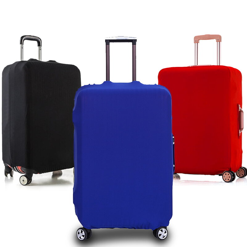 Juste de protection élastique monochrome pour valise de voyage, housse anti-poussière pour bagages, étui, accessoires de voyage, 18-28 po