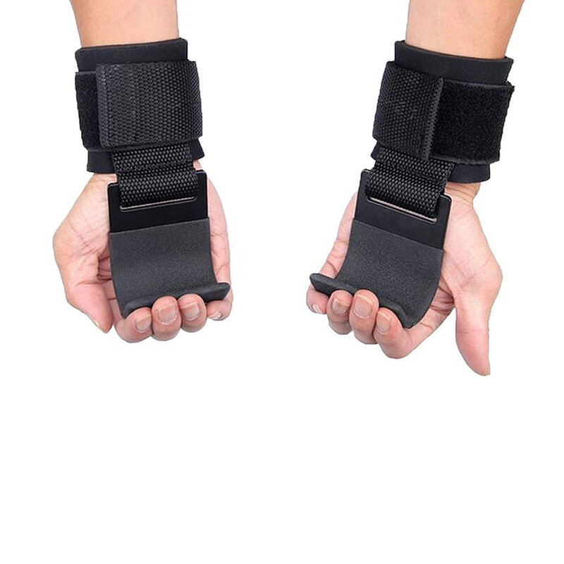 2 pezzi ganci per sollevamento pesi cinturini da polso per manubrio palestra gancio per Fitness cinturino per pesi Pull-up guanti per sollevamento pesi per allenamento con i pesi