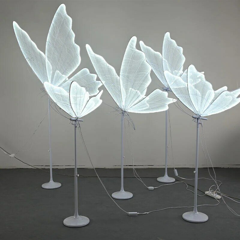 Oświetlenie ślubne motyle koronkowa lampa LED na podłodze romantyczna kreatywna wisząca lampa motylkowa chodnik na światła sceniczne imprezowym.
