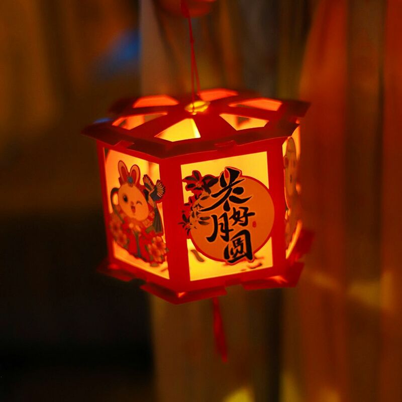 Lanterne de style chinois faite à la main pour le festival de la mi-automne, éclairage de vacances, conflicance antique, prairie, bricolage