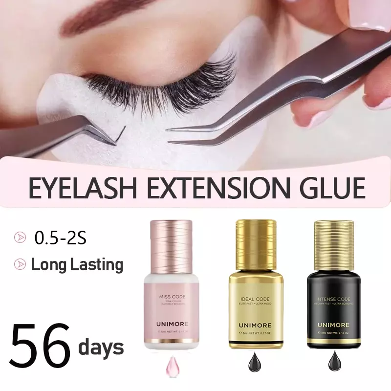Unimore New Arrival  Eyelash Glue For Eyelash Extension Professional  wholesale Fast Drying Eyelash Extension Glue 0.5s Primer