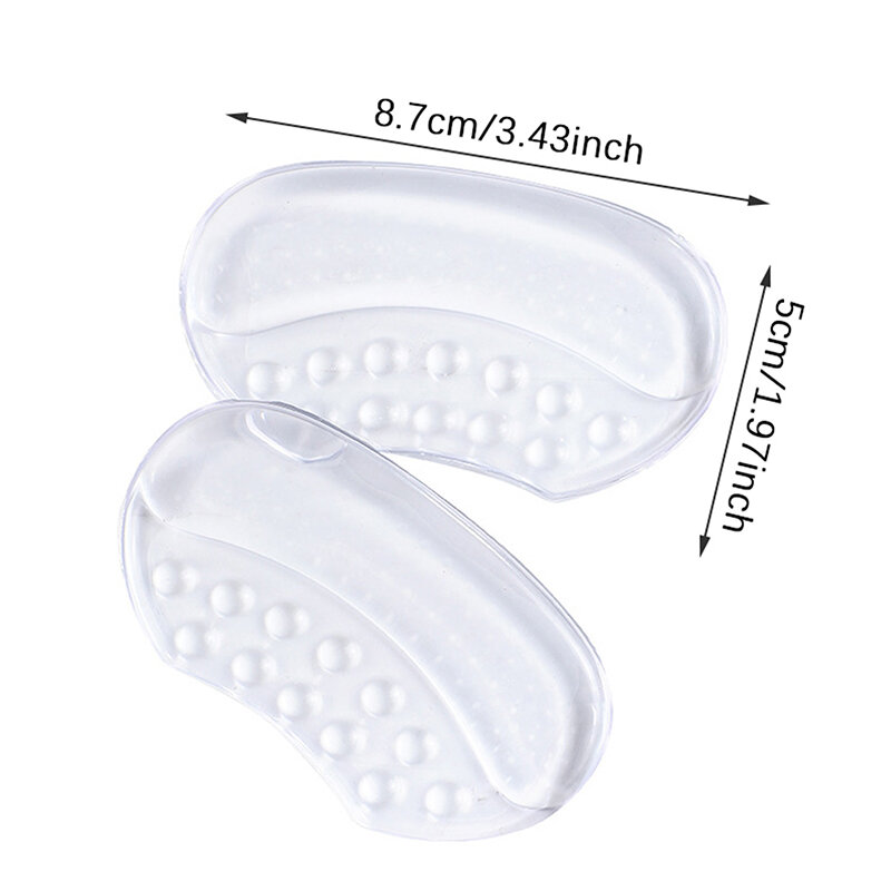 Almohadillas antideslizantes para el talón para hombre y mujer, pegatinas de silicona para el talón, protectores para el cuidado del pie, 1 par