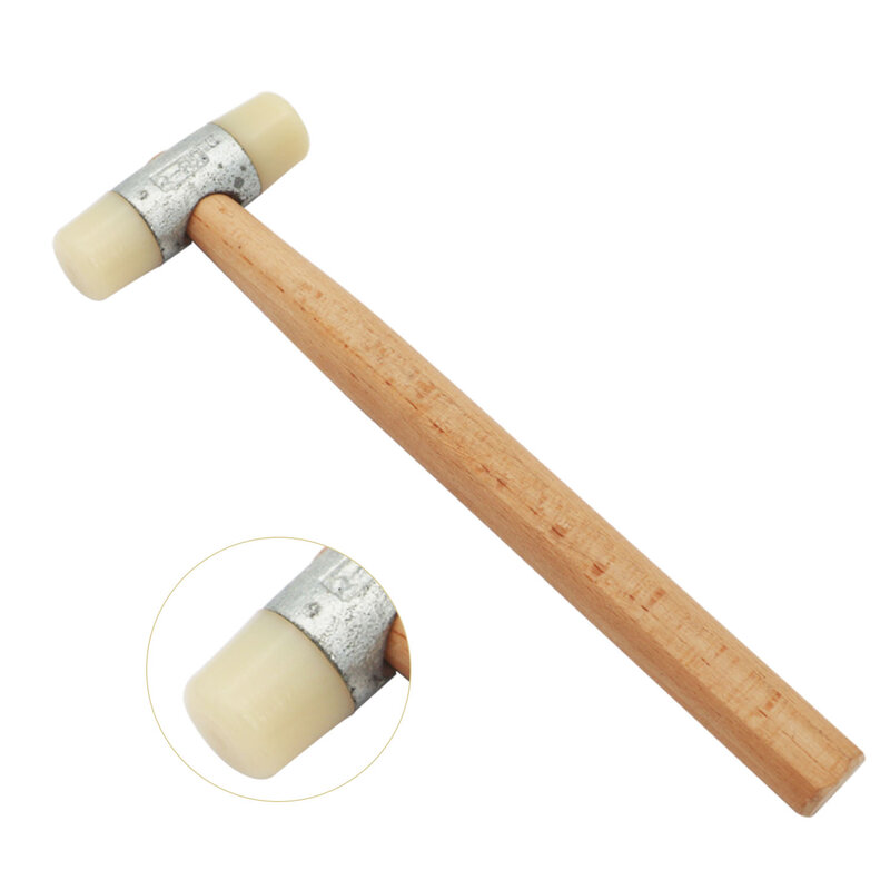 Молоток резиновый с удобной деревянной ручкой для изготовления ювелирных изделий