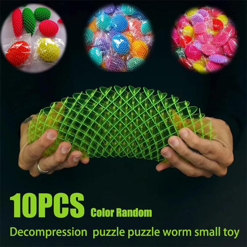 Worm Unpacking Morphing 2024 Worm Big Fidget Toy Fidget Worm Six Sided Pressing Stress Relief Squishy Worms giocattoli antistress