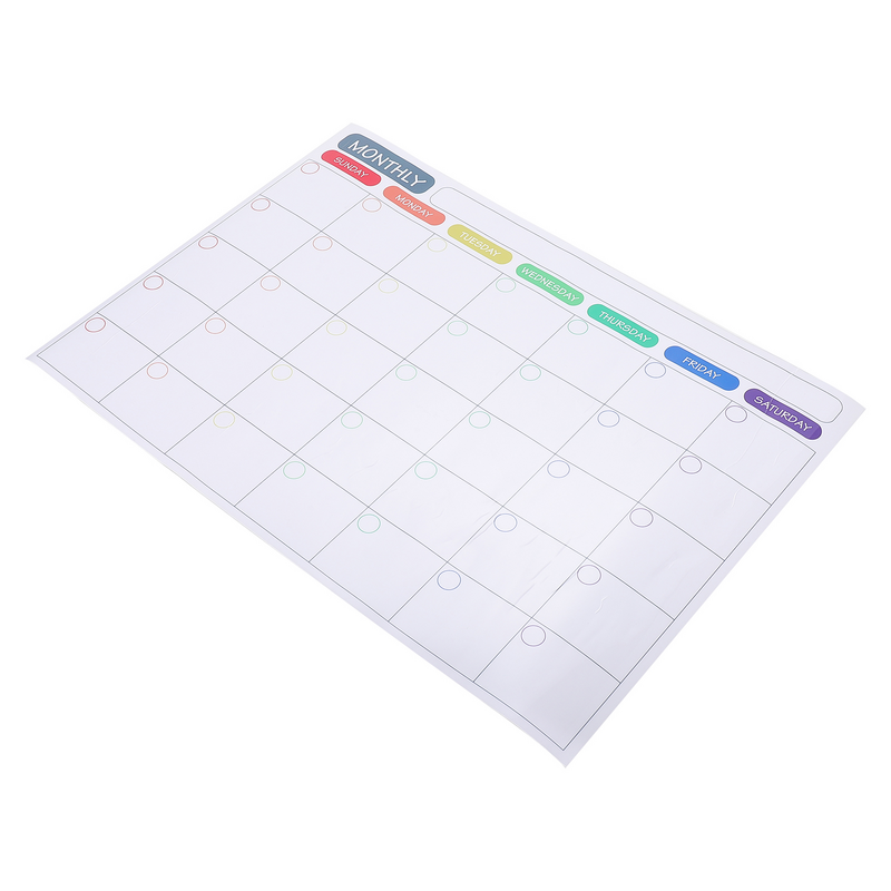 Magnetyczny kalendarz suchościeralny Planowanie w lodówce Biała tablica Miesięczna tablica