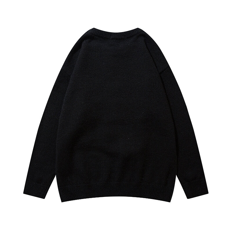 カップルのための日本の大学スタイルのセーター,文字が刺繍された新しい暖かいセーター