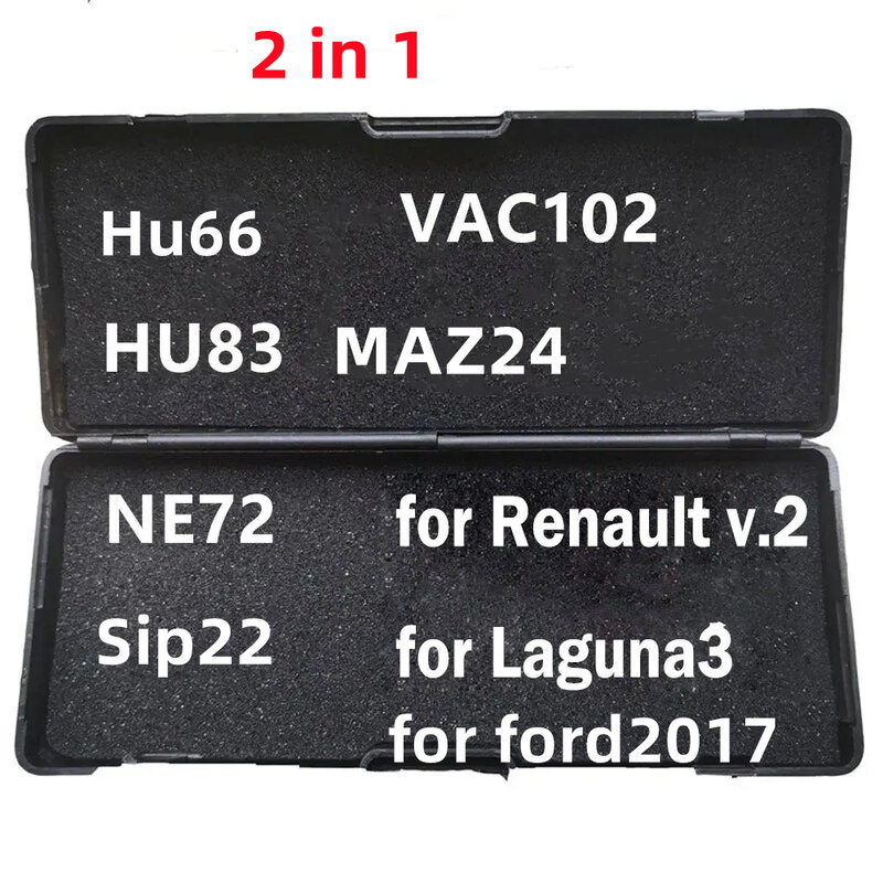 Outils de serrurier Lishi, 2 en 1, hu66 va2t, vac102, maz24, ne72, sip22, hu83, hon58r, Renault v.2, Laguna3