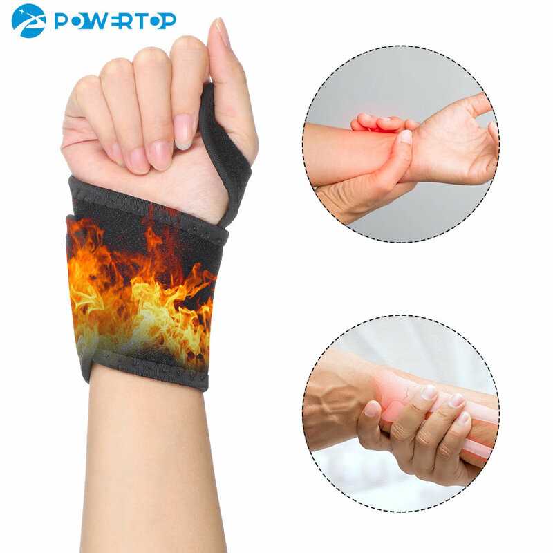 1Pcs Magnetische Therapie Selbst-Heizung Handgelenk Unterstützung Klammer Wrap Beheizte Hand Wärmer Kompression Schmerzen Relief Armband Gürtel