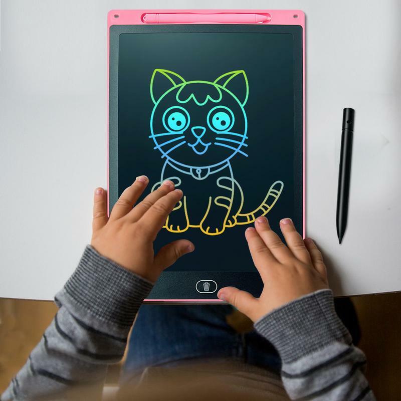 Almohadillas electrónicas de dibujo para niños, tablero LCD portátil para dibujar y escribir, juguete educativo de aprendizaje, tablero de garabatos para guardería, sala de estar y coche