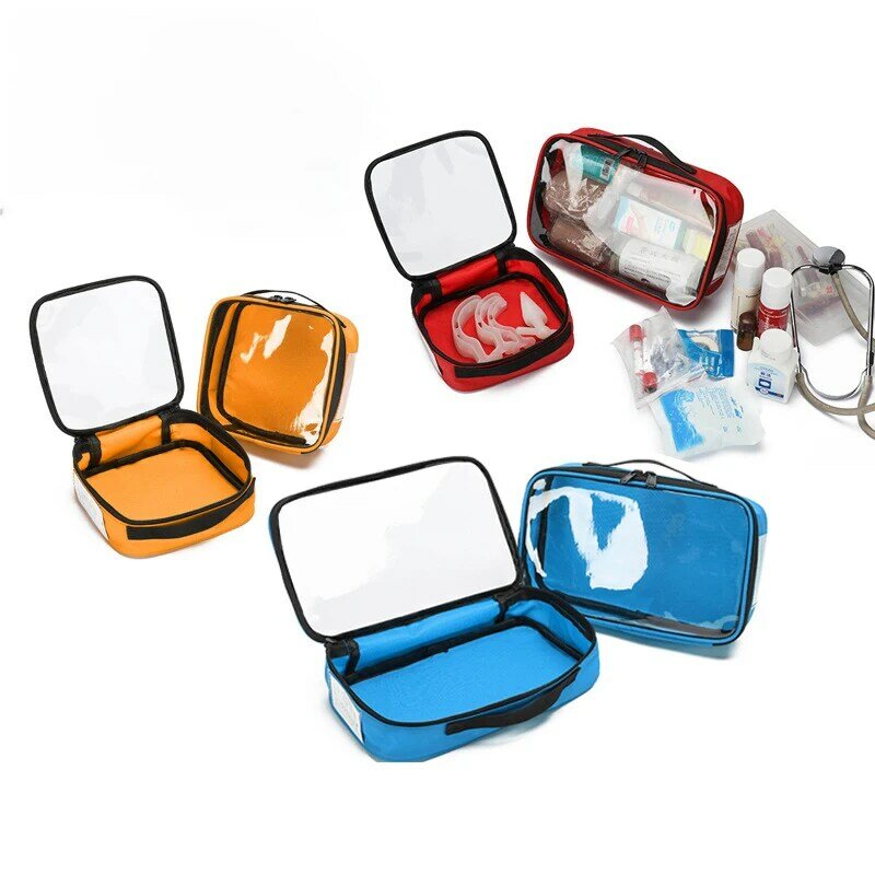 Tas penyimpanan medis portabel perjalanan luar ruangan tas perlengkapan darurat medis kotak pil obat rumah Oxford kapasitas besar