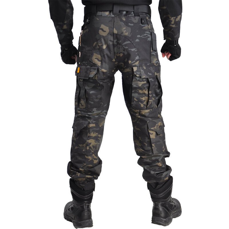 Мужские уличные охотничьи брюки HAN WILD с подушечками, военные камуфляжные брюки, тактические брюки-карго, одежда для страйкбола, походов