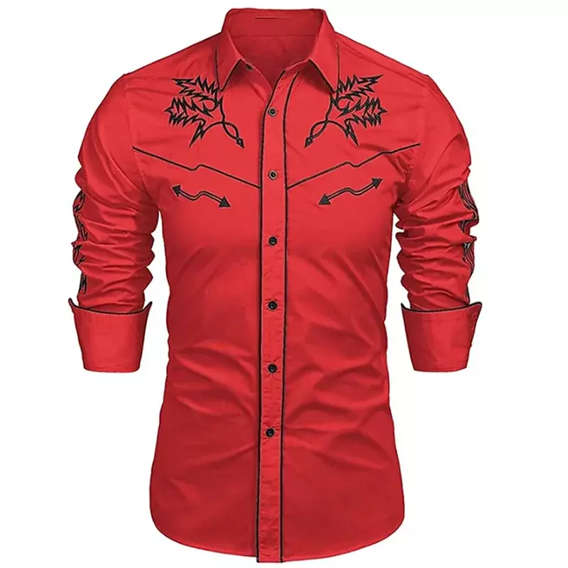 Мужская рубашка в Западном этническом стиле, дизайнерская рубашка с розами, Высококачественная роскошная мужская Спортивная яркая рубашка для отдыха на открытом воздухе, новинка 2023