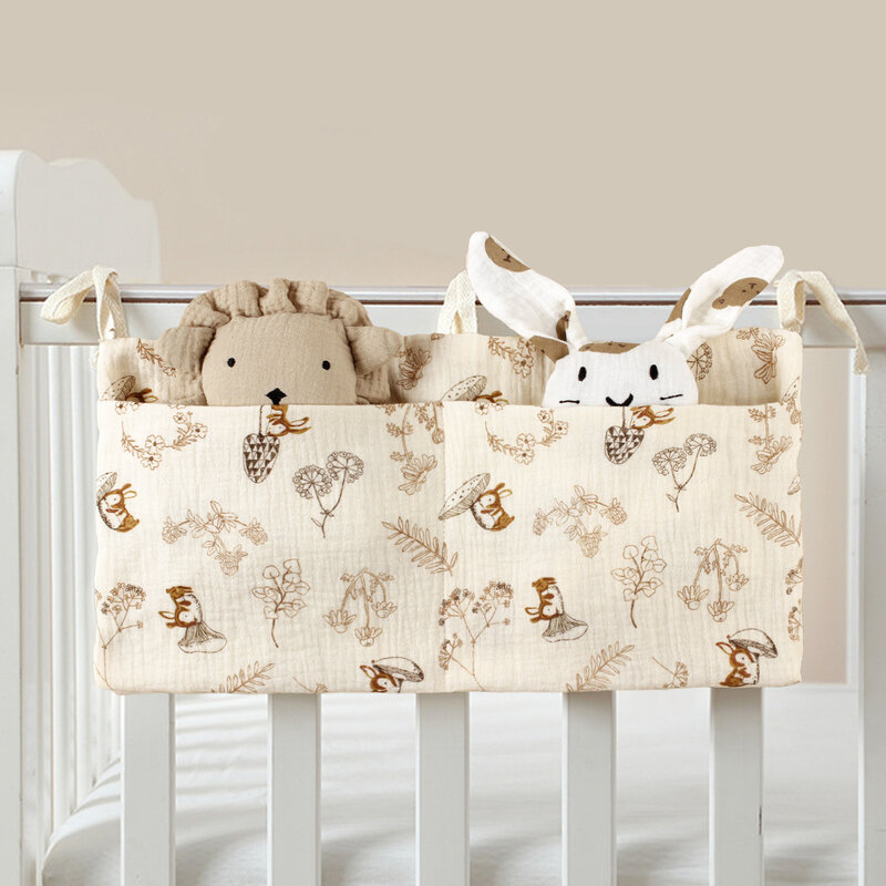 귀여운 아기 일회용 코튼 침대 옆 기저귀 가방, 핸드백 보관 가방, 남아 여아 아기 침대 병, 트롤리 걸이 가방, 신제품