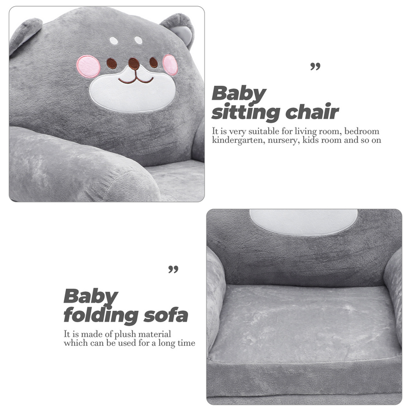 유아용 접이식 어린이 소파, 유아용 플러시 시트, 앉는 의자, 소파, 진주 빛 코끼리 모양