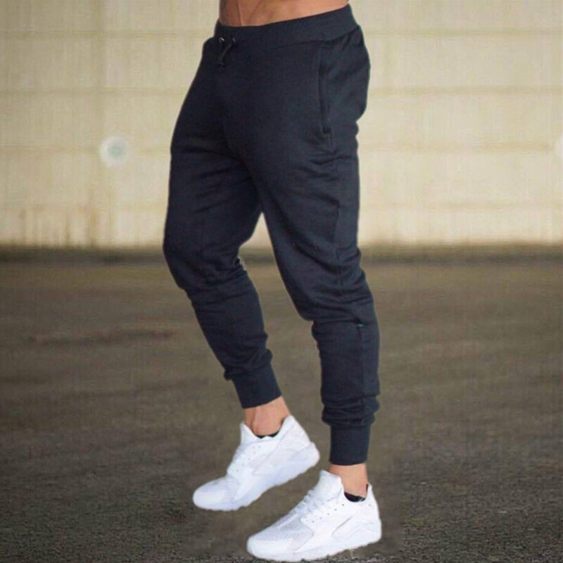 Celana olahraga aktif pria, CELANA JOGGER pinggang elastis warna Solid, ringan dan bernapas cocok untuk semua musim