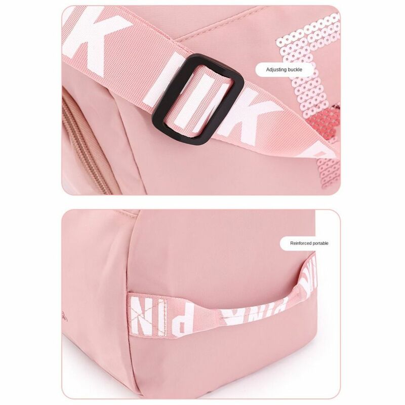 2023 New PINK Laser Logo Waterproof Women Travel Bag Sports Gym Holdall Bag Overnight Weekend Carry Travel Bag Hand Luggage