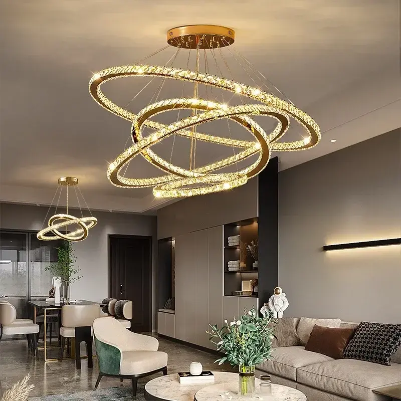 2024 moderne Kristall decke hängende Kronleuchter für Wohnzimmer Esstisch Zimmer Schlafzimmer Lampen Wohnkultur Pendel leuchte Glanz