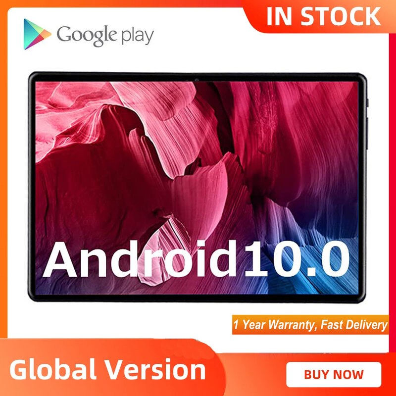 Nieuwste 4G Lte Telefoongesprek Android 10.0 6Gb Ram 64Gb Rom 10 Inch 2.5D Tablet Ips Dual sim-kaart Wifi Gps Kids Tabletten 10 10.1 + Geschenken