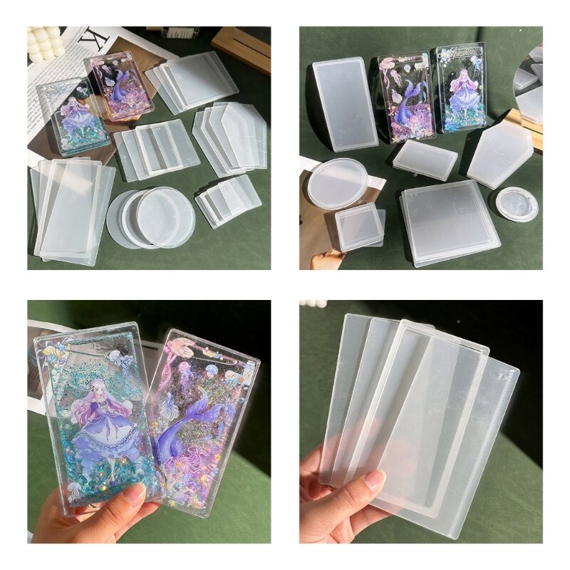 Acrylic Quicksand Plates Quicksand Empty Plates DIY Shake Empty Plate Acrylic Material for DIY Quicksand Crafts 4 Pieces