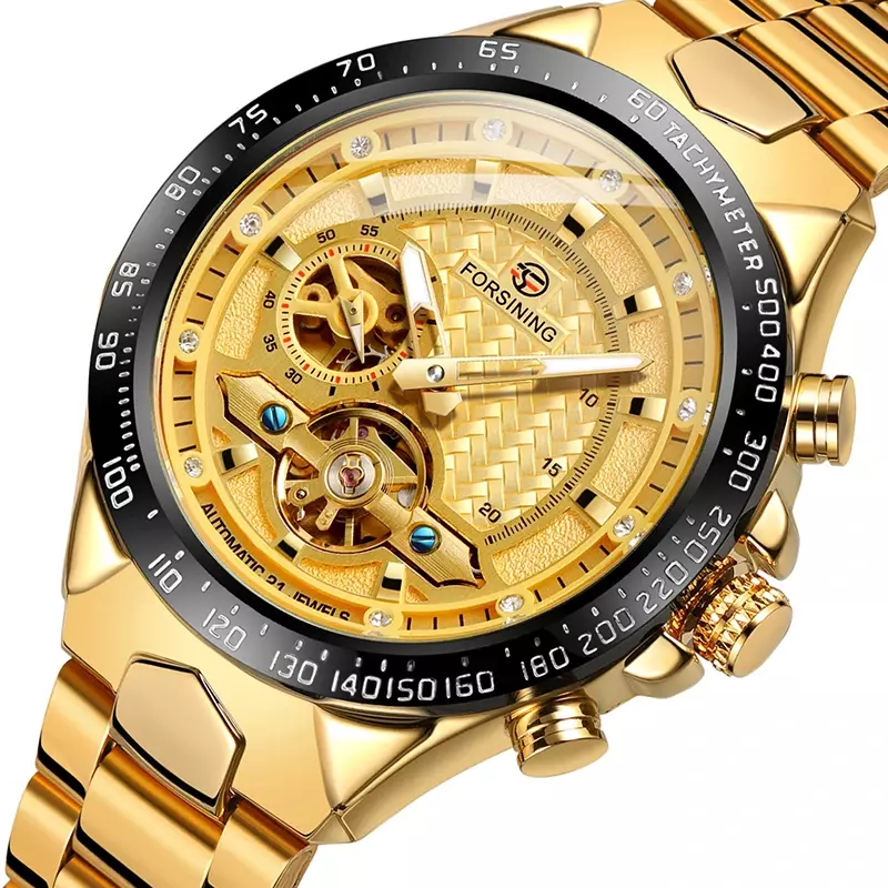 Relógio mecânico automático masculino, relógios de pulso clássicos, pulseira casual, calendário, marca superior, moda