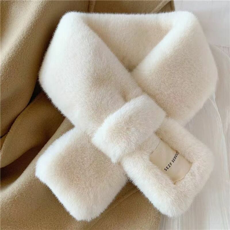 Ispessimento termico scaldacollo caldo copricollo antivento moda sciarpa incrociata bavaglino in peluche sciarpe invernali autunno inverno