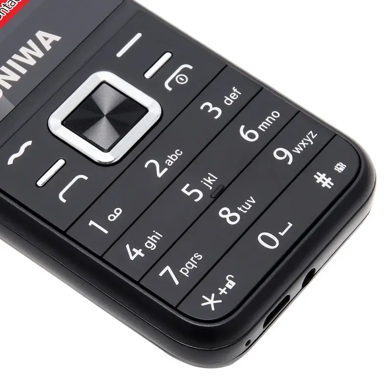 Ponsel Senior GSM UNIWA E1802, telepon senter 1.77 mAh fitur SIM ganda dengan tombol tekan besar 1800"