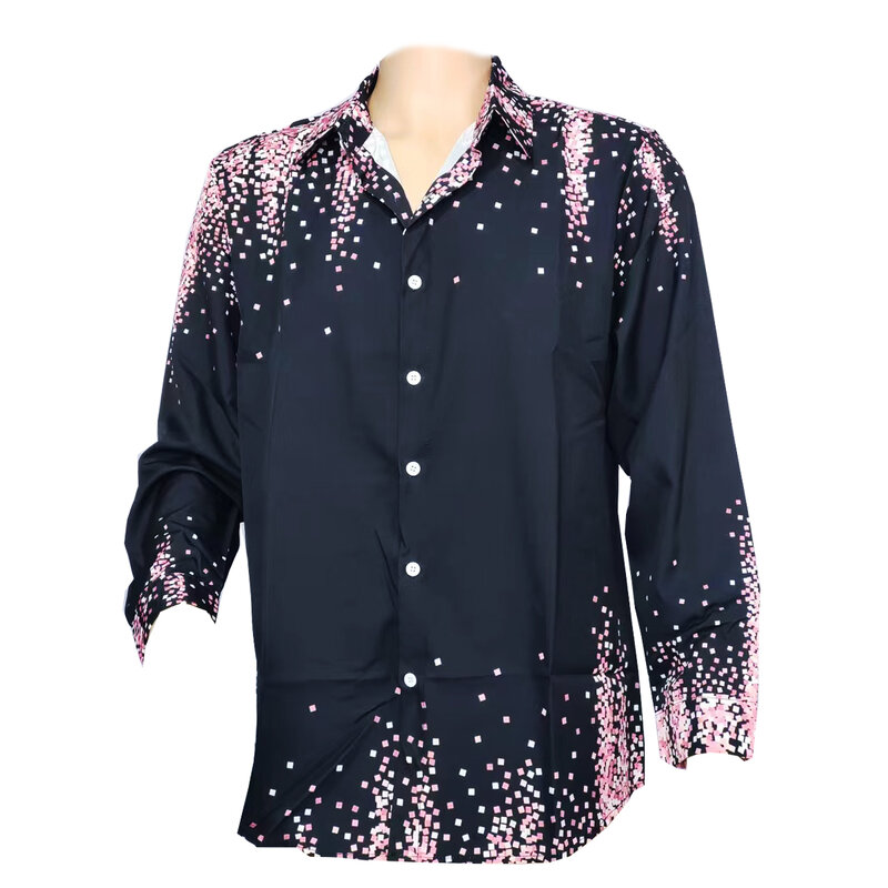 Hddhdhh Gloednieuwe Mode Populaire 3d Geprint Heren Button Revers Pak Shirt Dagelijks Kantoor Heren Tops Plus Size