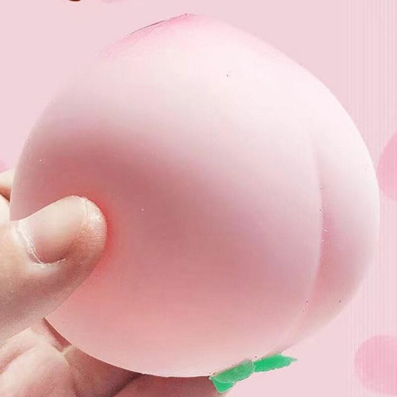 Miłe w dotyku brzoskwiniowy piłka antystresowa elastyczny materiał powolne powracanie do kształtu brzoskwinie szczypta zabawki trwałe śmieszne zabawki redukujące ciśnienie