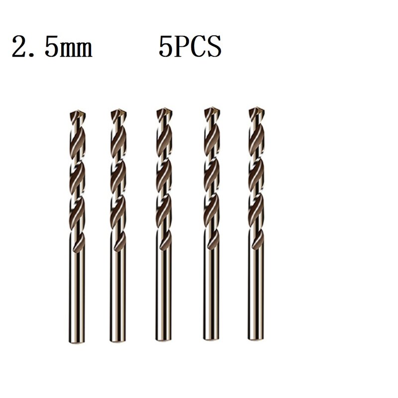 Brocas de cobalto HSS M35, accesorios para herramientas eléctricas, 5 piezas, 1/1, 5/2/2, 5/3/3, 5/4mm, para cortador de agujeros de madera y Metal de acero inoxidable
