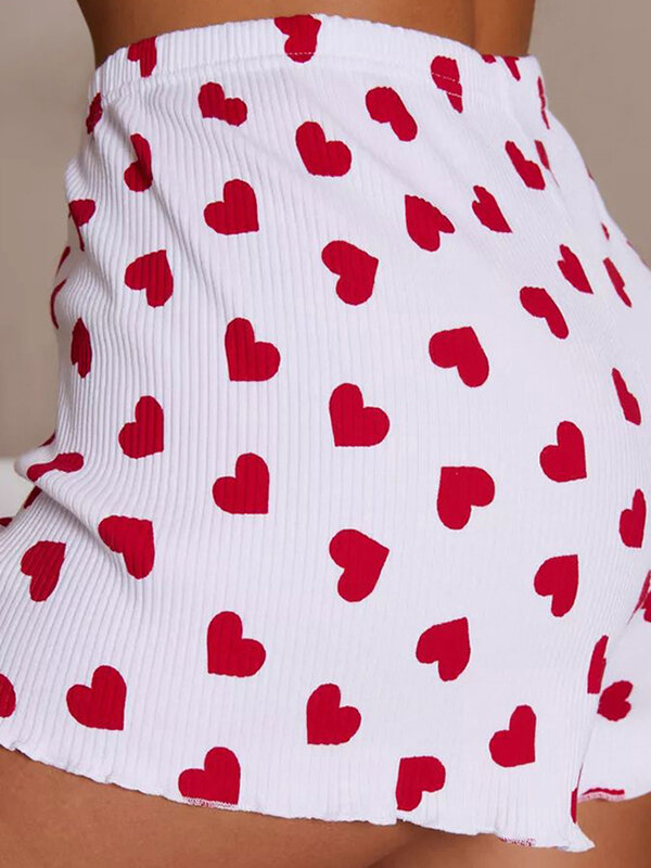 Женская Повседневная Ночная рубашка Marthaqiqi с принтом, комплект из 2 предметов, сексуальная женская домашняя одежда с шортами