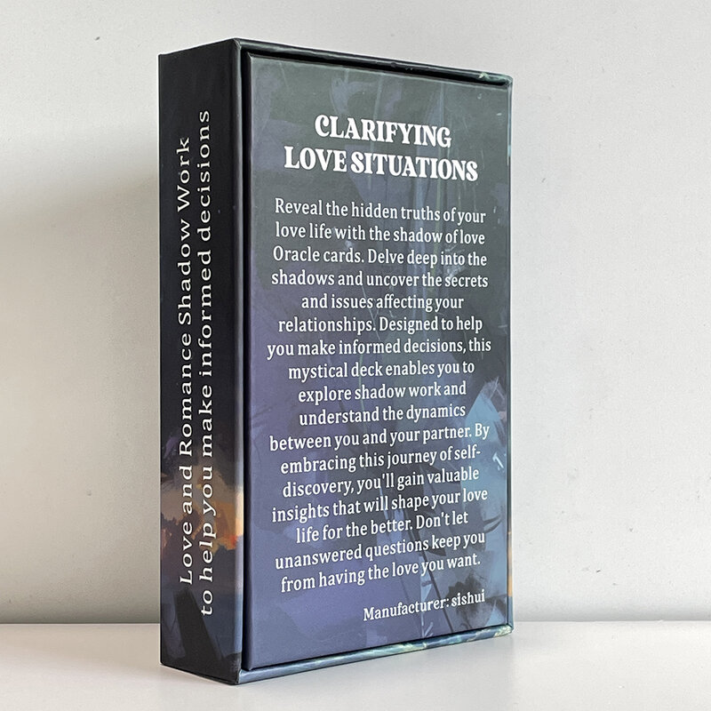 Clarifying Love Situations Oracle Cards 12x7cm 56-cards Tarot Board Deck Fortune Telling Toys in Box 400 GSM Paper Affirmation