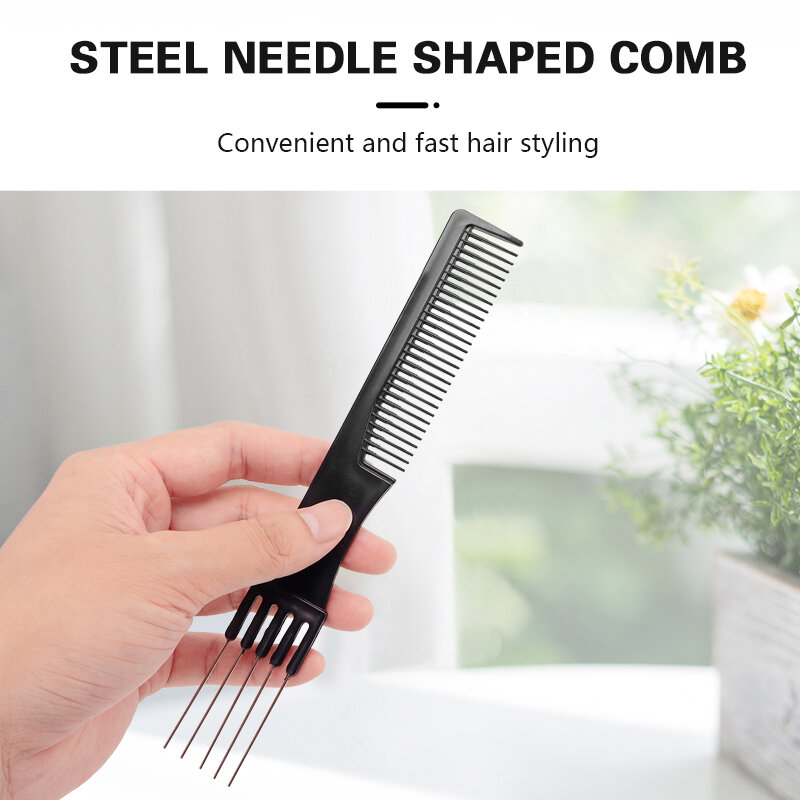 10 Piece Hair Styling Comb Set Black Hairdressing Brush Barbers Anti-Static Barber Shop Supplies Wholesale