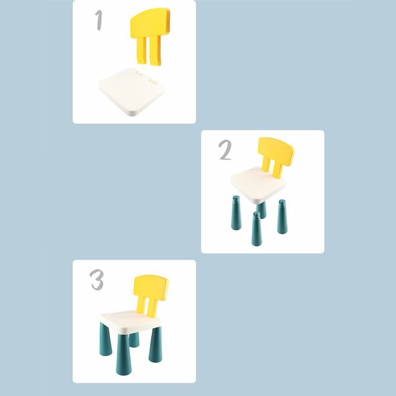1 Stuks Multifunctionele Kruk Bouwstenen Stoel Puzzelstukjes Kruk Voor Thuis Kinderen (Diverse Kleur)