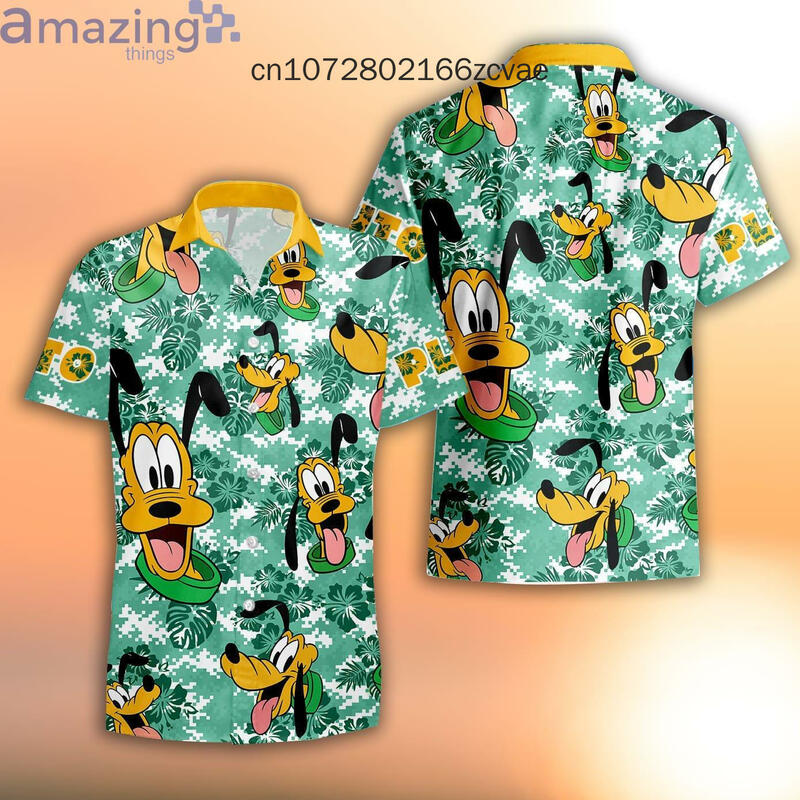 Гавайская рубашка Pluto Dog, гавайская рубашка Disney, гавайская рубашка Magic Kingdom, гавайская Праздничная пляжная рубашка, гавайский Микки